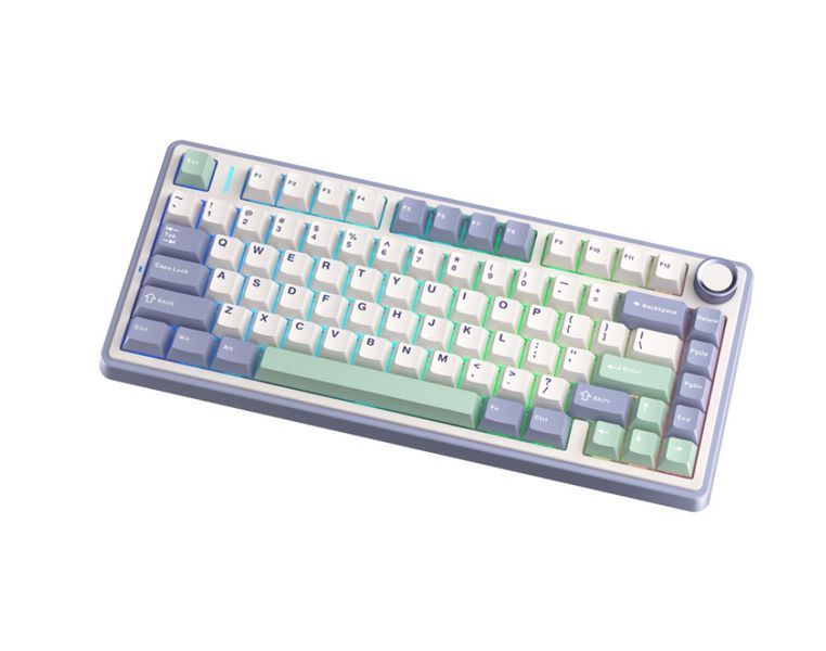 Бездротова клавіатура AULA F75 RGB Reaper 75% USB/Bluetooth/2.4GHz Green 6948391202846 фото
