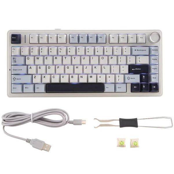 Бездротова клавіатура AULA F75 RGB Reaper 75% USB/Bluetooth/2.4GHz 6948391202846 фото