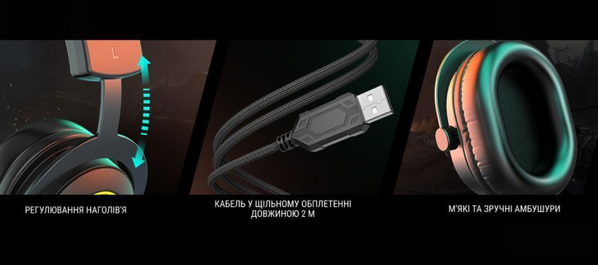 Ігрові навушники Fifine H6 7.1 Мікрофон USB  White 1161432 фото