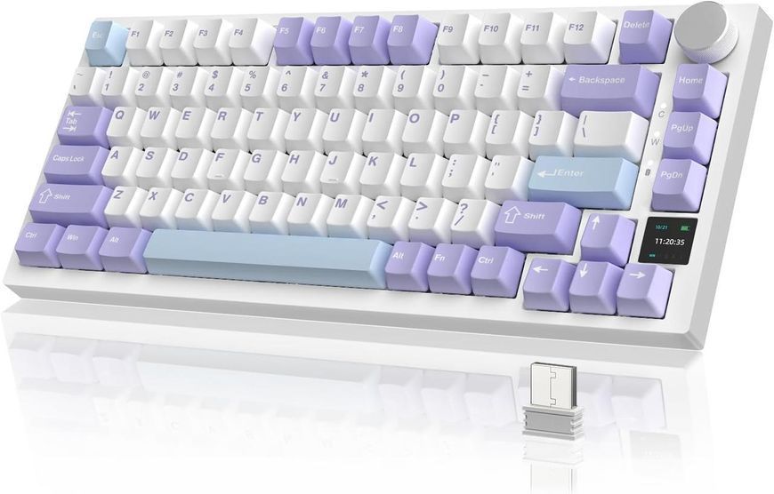 Бездротова клавіатура AJAZZ AK820 PRO Purple75% Gift Switch USB/BT/2.4G RGB 1557954407 фото