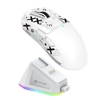 Миша бездротова ATTACK SHARK X11 63г PAW3311 White 223211432 фото