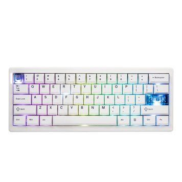 Бездротова клавіатура CIDOO QK61 White 60% RGB USB/2.4G/Bluetooth 11170 фото