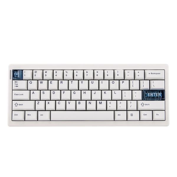 Бездротова клавіатура CIDOO QK61 White 60% RGB USB/2.4G/Bluetooth 11170 фото