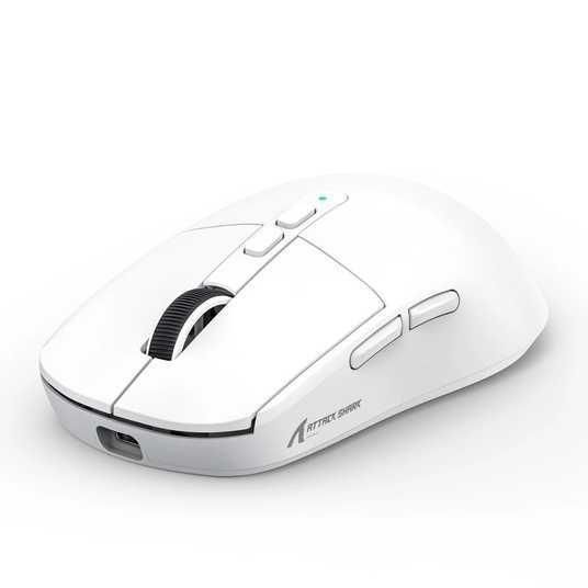 Бездротова миша Attack Shark X6 49g з док-станцією RGB White 2664568265 фото