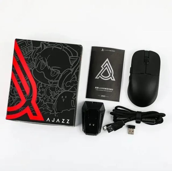 Бездротова миша Ajazz AJ159 PRO PAW3395 56g RGB Black 2345849812 фото