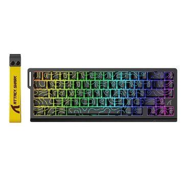 Ігрова Клавіатура ATTACK SHARK X68 HE Black Магнітна USB 8000Hz/s RGB Black 423423 фото