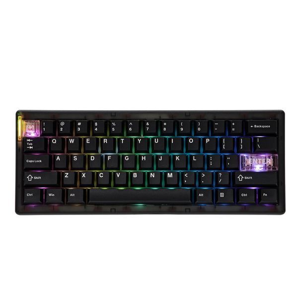 Бездротова клавіатура CIDOO QK61 60% RGB USB/2.4G/Bluetooth Black 11170 фото