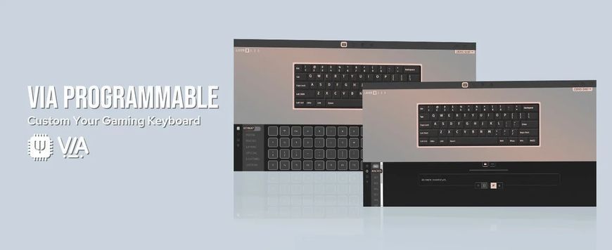 Бездротова клавіатура CIDOO QK61 60% RGB USB/2.4G/Bluetooth Black 11170 фото