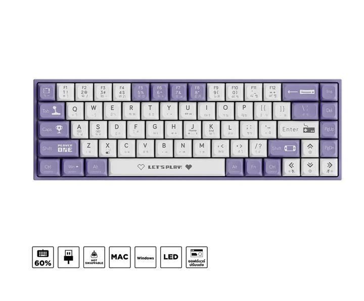 Механічна клавіатура AJAZZ AK680 Purple 230488 фото