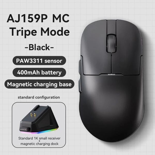 Бездротова миша Ajazz AJ159P MC UltraLight 56g RGB Black 2345849812 фото