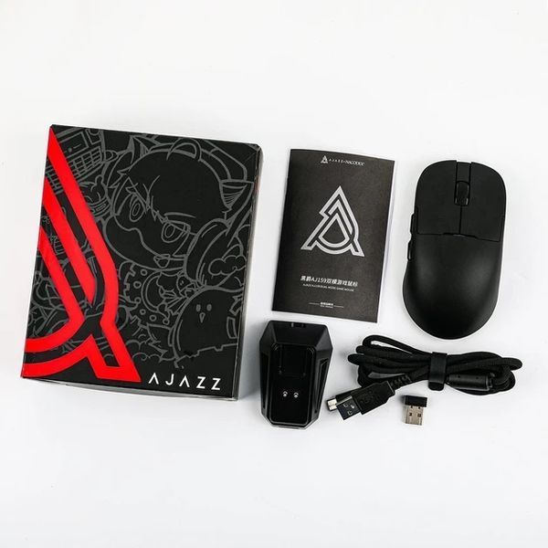 Бездротова миша Ajazz AJ159P MC UltraLight 56g RGB Black 2345849812 фото