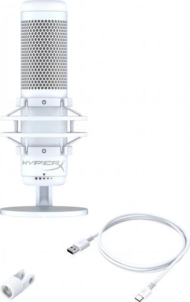 Мікрофон HyperX QuadCast S White HX-MICQC-BK/4P5P6A фото