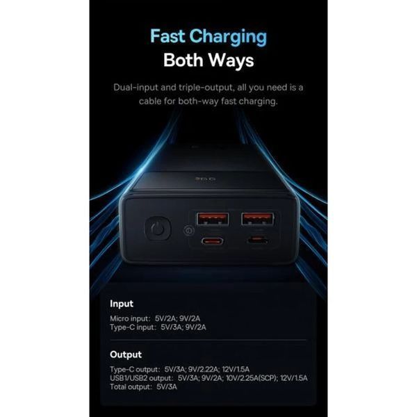 Повербанк Baseus Star-Lord 30000 мА&middot;г 22.5W, 2xUSB / Type-C / microUSB White 432212 фото