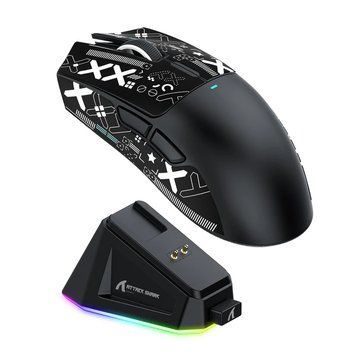 Миша бездротова ATTACK SHARK X11 63г PAW3311 Black 223211432 фото
