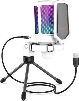 Мікрофон Fifine A6V RGB White 3452342332 фото