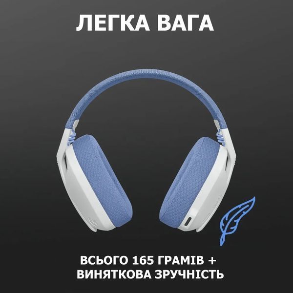 Беспроводные наушники Logitech G435 2.4ГГц/Bluetooth White g435f423 фото
