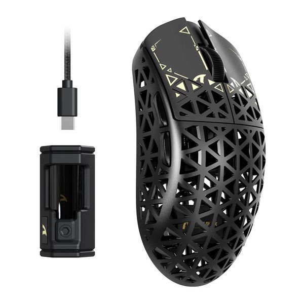 Бездротова мишка ATTACK SHARK R5 Ultra Карбонова PAW3950MAX, 42000 DPI, 8K Black 2345849812 фото